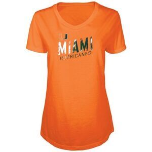 RUSSELL orange University of Miami Hurricanes shirt Medium
